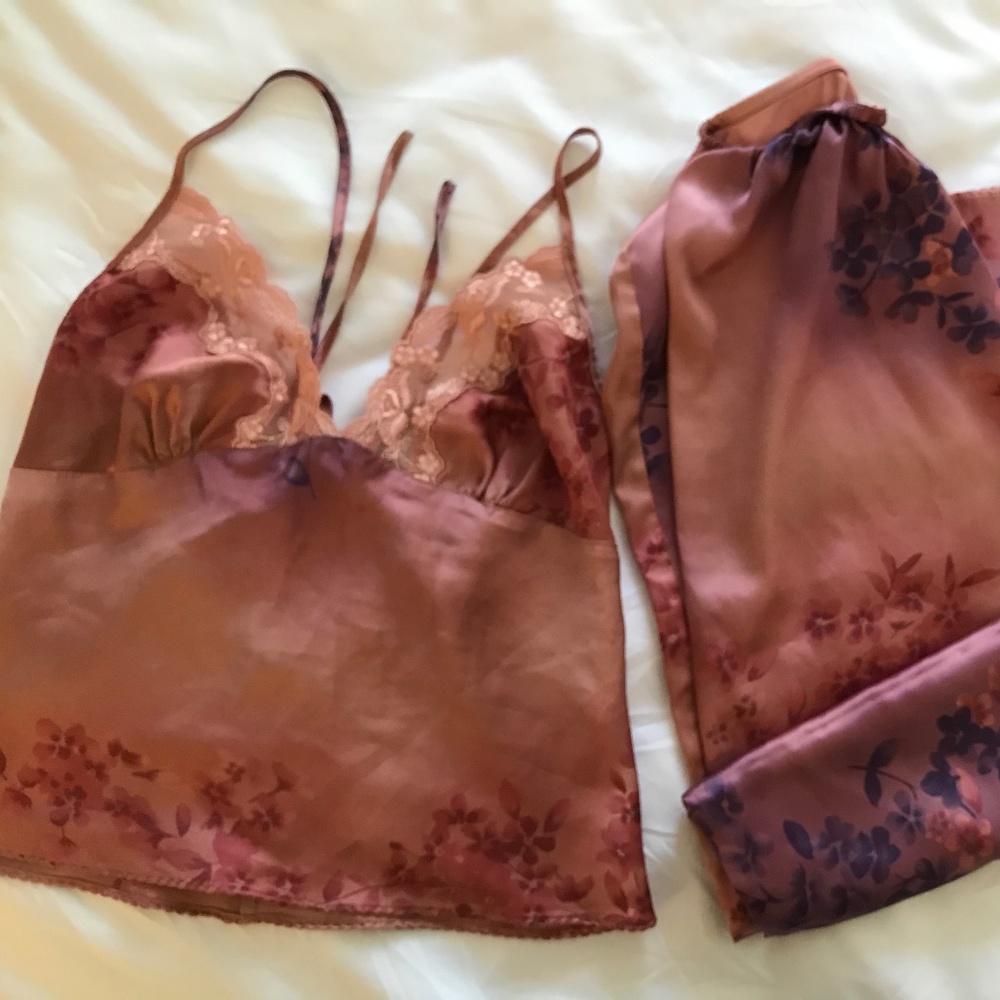 Victoria’s Secret Satin Floral Pajama Set